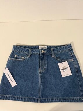 Princess Polly Dark Blue High-Rise Denim Mini Skirt